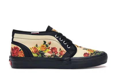 Pre-owned Vans Men's  Chukka Supreme Jean Paul Gaultier Peach Sneakers In Black/floral