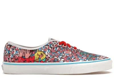 Pre-owned Vans Men's  Classic Authentic Wheres Waldo Sneakers In Land Of Waldos In Multi