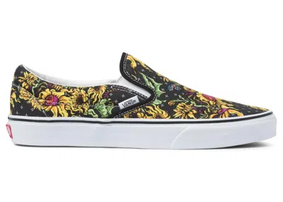 Pre-owned Vans Men's  Classic Slipon Beauty Skull Sneakers In Black/true White In Multi