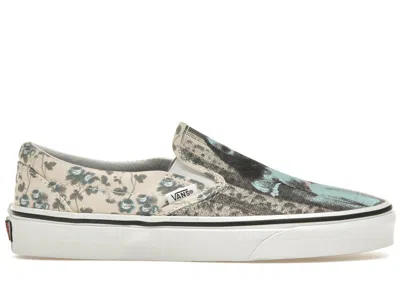 Pre-owned Vans Men's  Classic Slipon Horror Pack The Shining Sneakers In Floral/khaki/blue