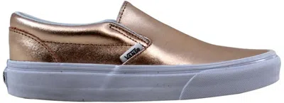 Pre-owned Vans Men's  Classic Slipon Metallic Leather Sneakers In Rose Gold