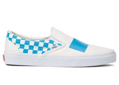 Pre-owned Vans Men's  Classic Slipon Moca Sneakers In Logo/cyan