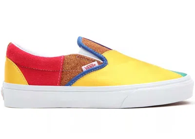 Pre-owned Vans Men's  Classic Slipon Pride Patchwork Sneakers In True White