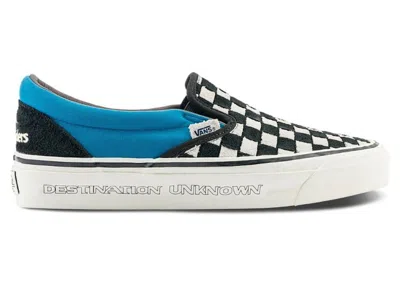 Pre-owned Vans Men's  Classic Slipon Reissue 98 Lx Liberaiders Sneakers In Blue/marshmellow