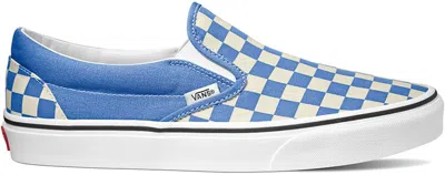 Pre-owned Vans Men's  Classic Slipon Sneakers In Checkerboard/ultramarine