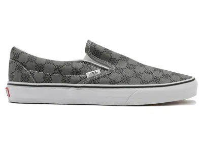 Pre-owned Vans Men's  Classic Slipon Sneakers In Monogram Pewter In Gray