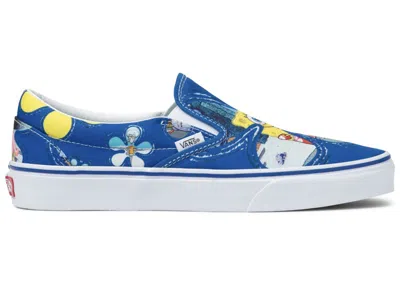 Pre-owned Vans Men's  Classic Slipon Spongebob Squarepants Aloha Sneakers In Blue