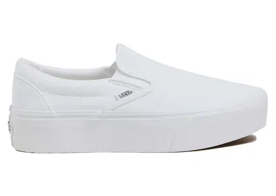 Pre-owned Vans Men's  Classic Slipon Stackform Sneakers In White