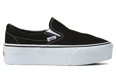 Pre-owned Vans Men's  Classic Slipon Stackform White Sneakers In Black/classic White