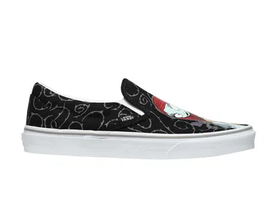 Pre-owned Vans Men's  Classic Slipon The Nightmare Before Christmas Jack And Sally Sneakers In Black
