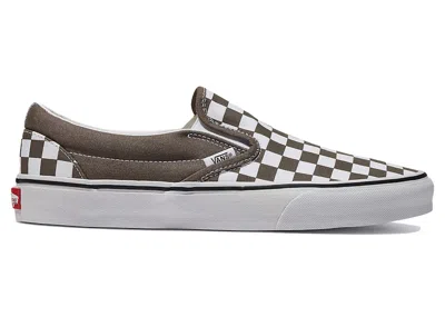Pre-owned Vans Men's  Classic Slipon Theory Checkerboard Sneakers In Bungee Cord