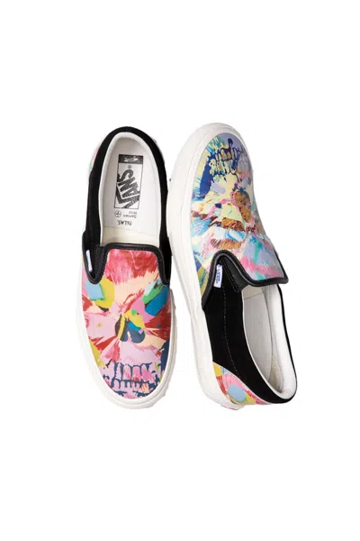 Pre-owned Vans Men's  Classic Slipon Vlt Lx Damien Hirst Skull Splatter Sneakers In