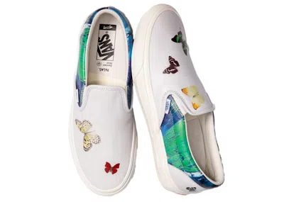 Pre-owned Vans Men's  Classic Slipon Vlt Lx Damien Hirst Sneakers In Butterfly/splatter/marshmallow
