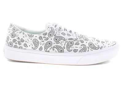Pre-owned Vans Men's  Comfycush Era Paisley White Sneakers In True White/black In Multi