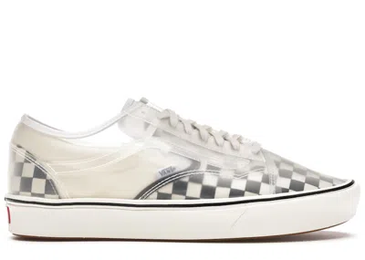 Pre-owned Vans Men's  Comfycush Slipskool Checkerboard Clear Sneakers In Black/white In Multi