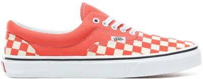 Pre-owned Vans Men's  Era Checkerboard Sneakers In Ember Glow/true White
