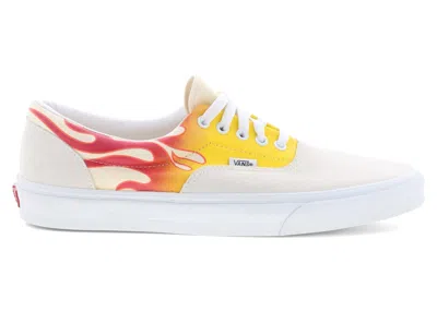 Pre-owned Vans Men's  Era Flame White Sneakers In True White/classic White