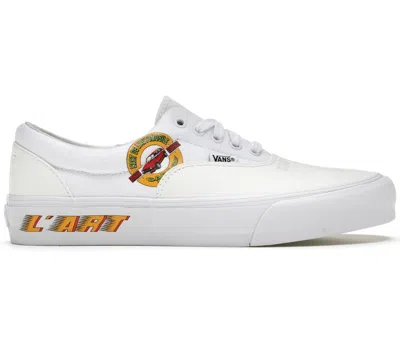Pre-owned Vans Men's  Era Kar L'art De L'automobile Sneakers In Black In White