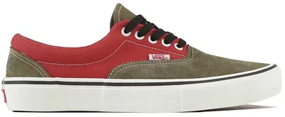 Pre-owned Vans Men's  Era Lotties Skateshop Sneakers In Red/military In Multi