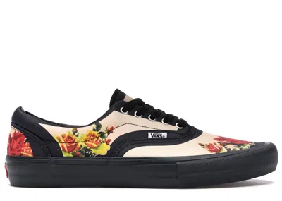 Pre-owned Vans Men's  Era Supreme Jean Paul Gaultier Peach Sneakers In Black/floral