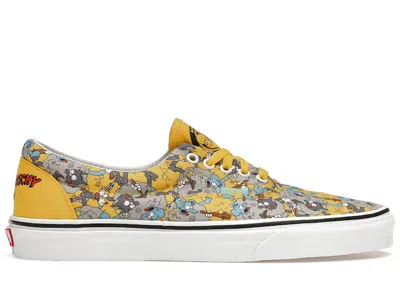 Pre-owned Vans Men's  Era The Simpsons Itchy & Scratchy Sneakers In Yellow/white In Multi