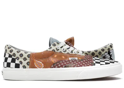 Pre-owned Vans Men's  Era Tiger Patchwork Sneakers In Black/true White