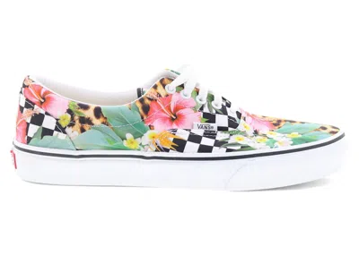Pre-owned Vans Men's  Era Tropical Animal Check White Sneakers In Black/true White In Multi