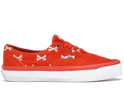 Pre-owned Vans Men's  Era Wtaps Sneakers In Bones/orange/white