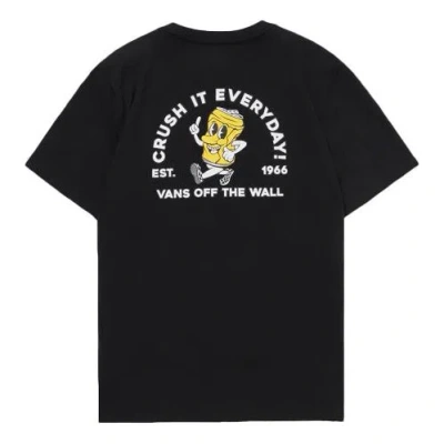 Vans Men's  Funny Printing Casual Short Sleeve Black