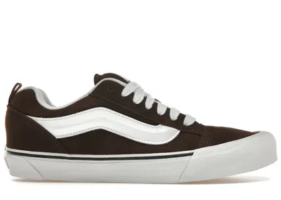Pre-owned Vans Men's  Knu Skool White Sneakers In Brown/true White