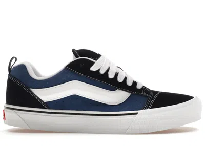 Pre-owned Vans Men's  Knu Skool White Sneakers In Navy Blue/true White