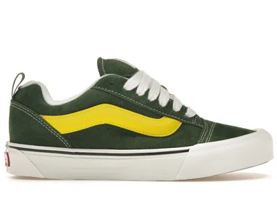 Pre-owned Vans Men's  Knu Skool Yellow Sneakers In Green/true White