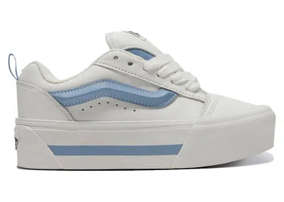 Pre-owned Vans Men's  Knu Stack Sneakers In Smarten Up White/blue