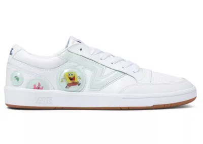 Pre-owned Vans Men's  Lowland Cc Sandy Liang Spongebob Bubble Sneakers In White/mint/gum