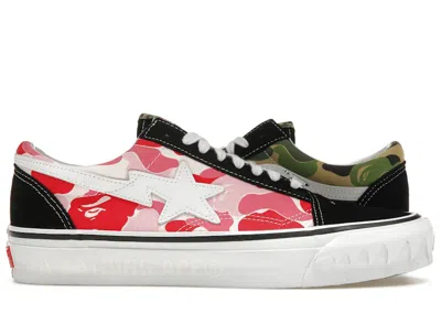 Pre-owned Vans Men's  Lx Old Skool Bape Abc Camo Sneakers In Black/white In Multi