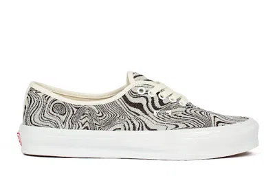 Pre-owned Vans Men's  Og Authentic Lx Jacquard Marble Sneakers In Marshmallow/true White