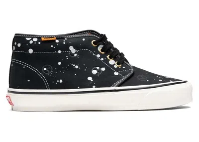 Pre-owned Vans Men's  Og Chukka Boot Lx Lqqk Studio Splatter Sneakers In Black/true White In Multi