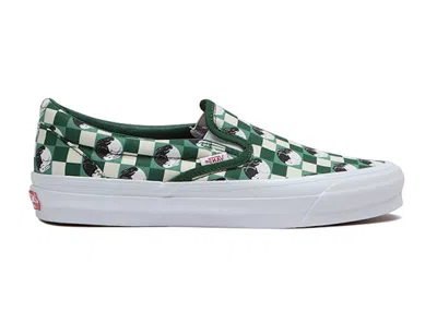 Pre-owned Vans Men's  Og Classic Slipon Lx Year Of The Rabbit Sneakers In Green/white/black