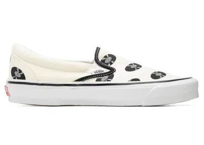Pre-owned Vans Men's  Og Classic Slipon Wacko Maria White Records Sneakers In Classic White/true White