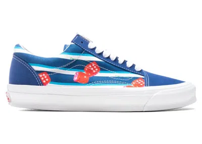 Pre-owned Vans Men's  Og Old Skool Lx Snake Eyes Sneakers In True Blue