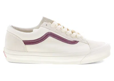 Pre-owned Vans Men's  Og Style 36 Lx Sneakers In Classic White/pomegranate In Multi