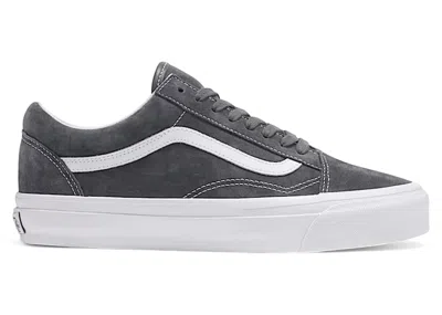 Pre-owned Vans Men's  Old Skool 2 Lx Pig Suede Sneakers In Nine Iron In Gray