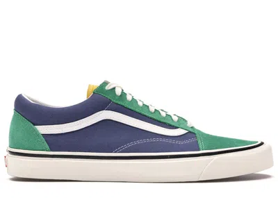 Pre-owned Vans Men's  Old Skool 36 Dx Anaheim Factory Emerald Navy Sneakers In Og Emerald/og Navy Blue In Multi