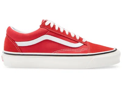Pre-owned Vans Men's  Old Skool 36 Dx Anaheim Factory Red White Sneakers In Og Red/og White In Multi