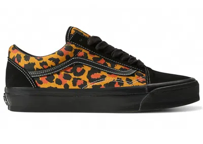 Pre-owned Vans Men's  Old Skool 36 Lx Punk Capsule Sneakers In Orange Leopard/black In Multi