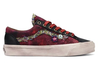 Pre-owned Vans Men's  Old Skool 36 Lx Souvenir Sneakers In Burgundy/black/cream