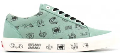 Pre-owned Vans Men's  Old Skool Brain Dead Green Sneakers In Granite Green/marshmallow