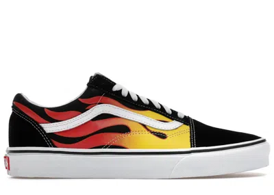 Pre-owned Vans Men's  Old Skool Flame (2017) Sneakers In Black/true White
