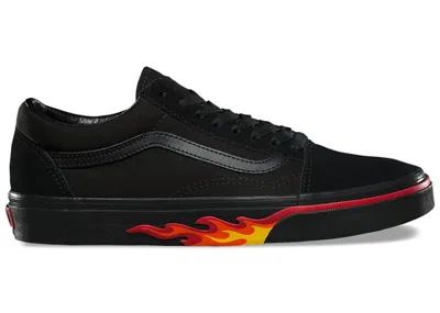 Pre-owned Vans Men's  Old Skool Flame Wall Sneakers In Black