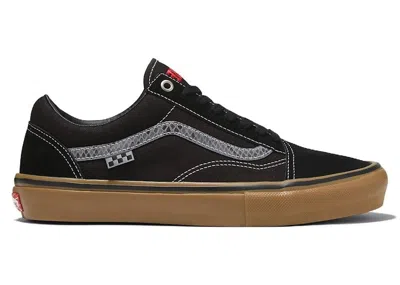Pre-owned Vans Men's  Old Skool Hockey Skin Sneakers In Black/snake